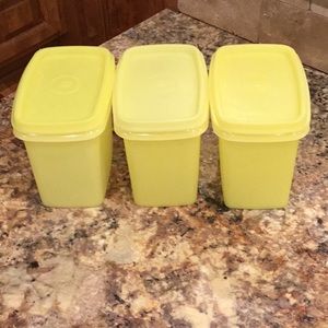 Three Space Saver Tupperware Containers